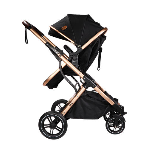 Ding Juna 3-in-1 kinderwagen zwart rose | Kinderwagen van