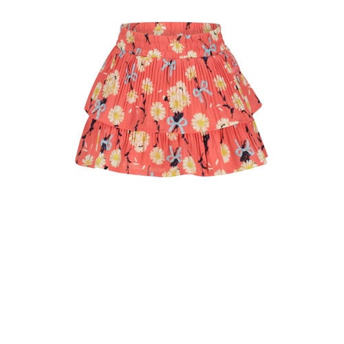 Le Chic rok TINI met all over print warm roze/wit Meisjes Polyester All over print