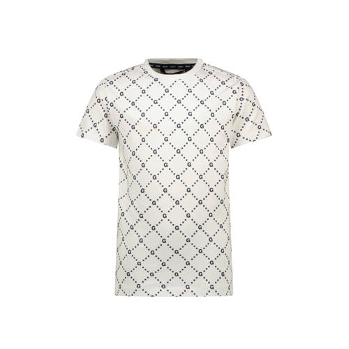 Le Chic Garcon T-shirt NEILY met all over print offwhite Wit Jongens Stretchkatoen Ronde hals