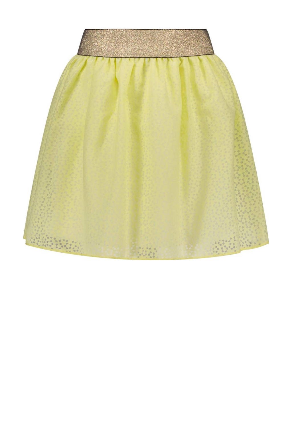 Gele meisjes Moodstreet rok gemaakt van stretchkatoen en met elastische tailleband