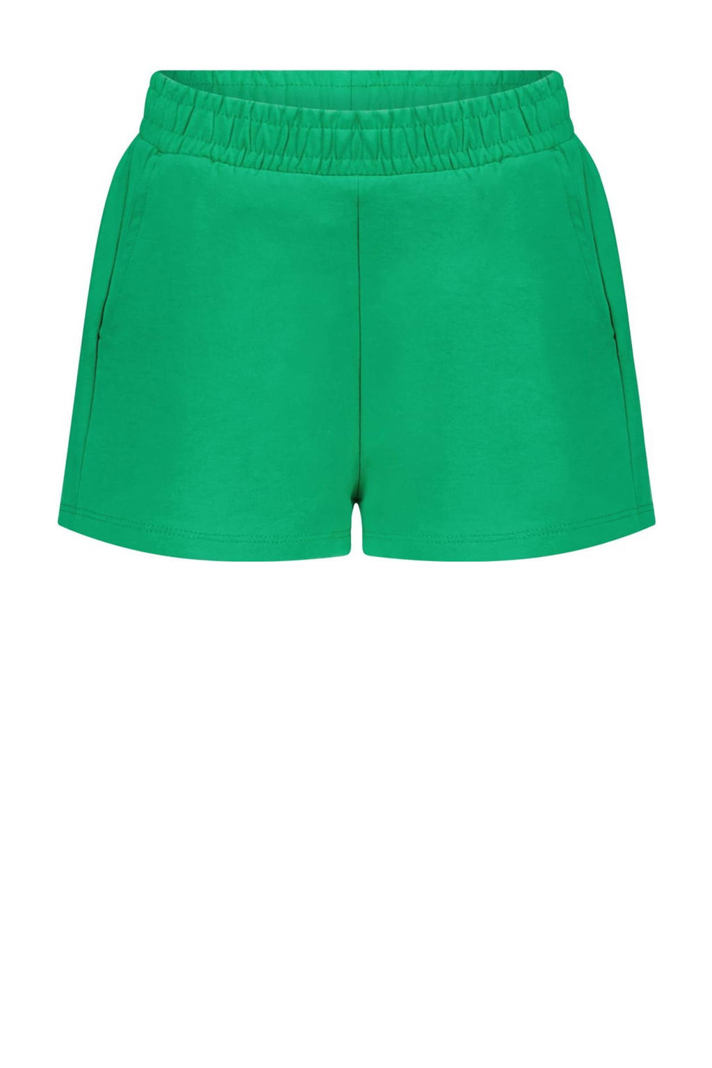 Groene meisjes Moodstreet short van duurzaam stretchkatoen met regular waist en elastische tailleband