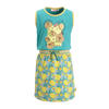 Orange Stars jurk Marietje met all over print turquoise/geel