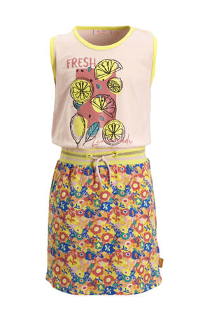 jurk Marietje met all over print lichtroze