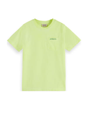 T-shirt van biologisch katoen limegroen