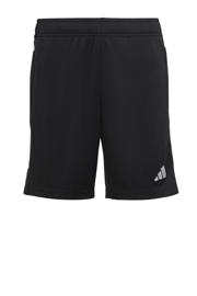 thumbnail: Zwart en witte jongens en meisjes adidas Performance Junior sportshort Tiro van polyester met regular fit, elastische tailleband met koord en meerkleurige print