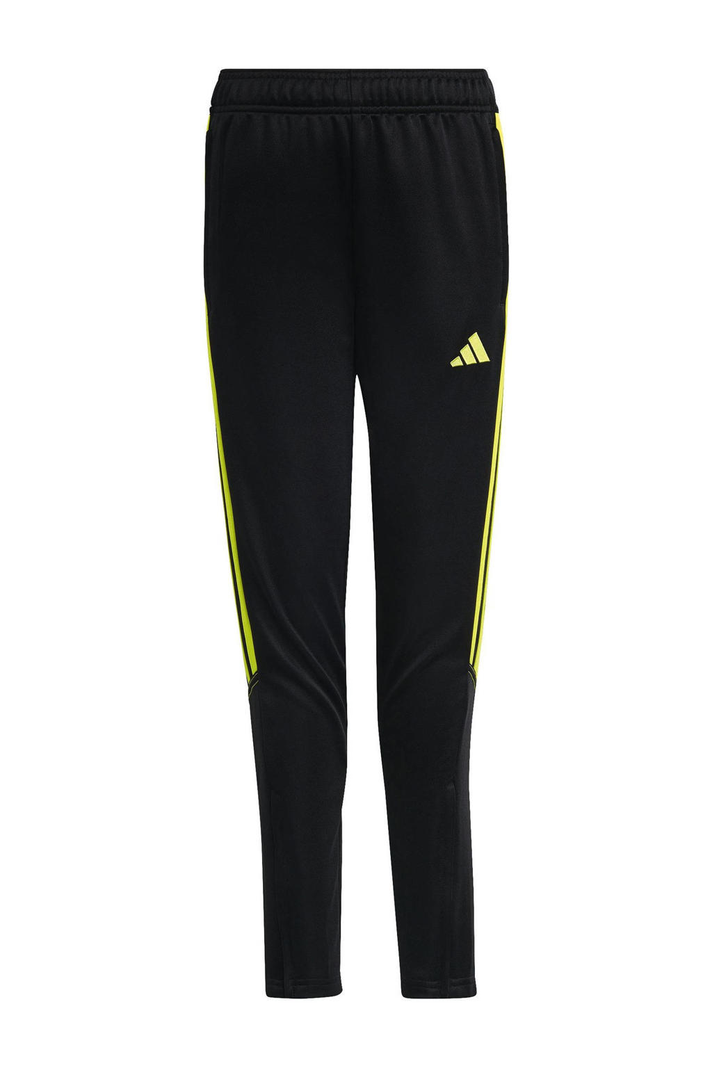 Zwart en gele jongens en meisjes adidas Performance Junior sportbroek Tiro van polyester met regular fit en elastische tailleband met koord
