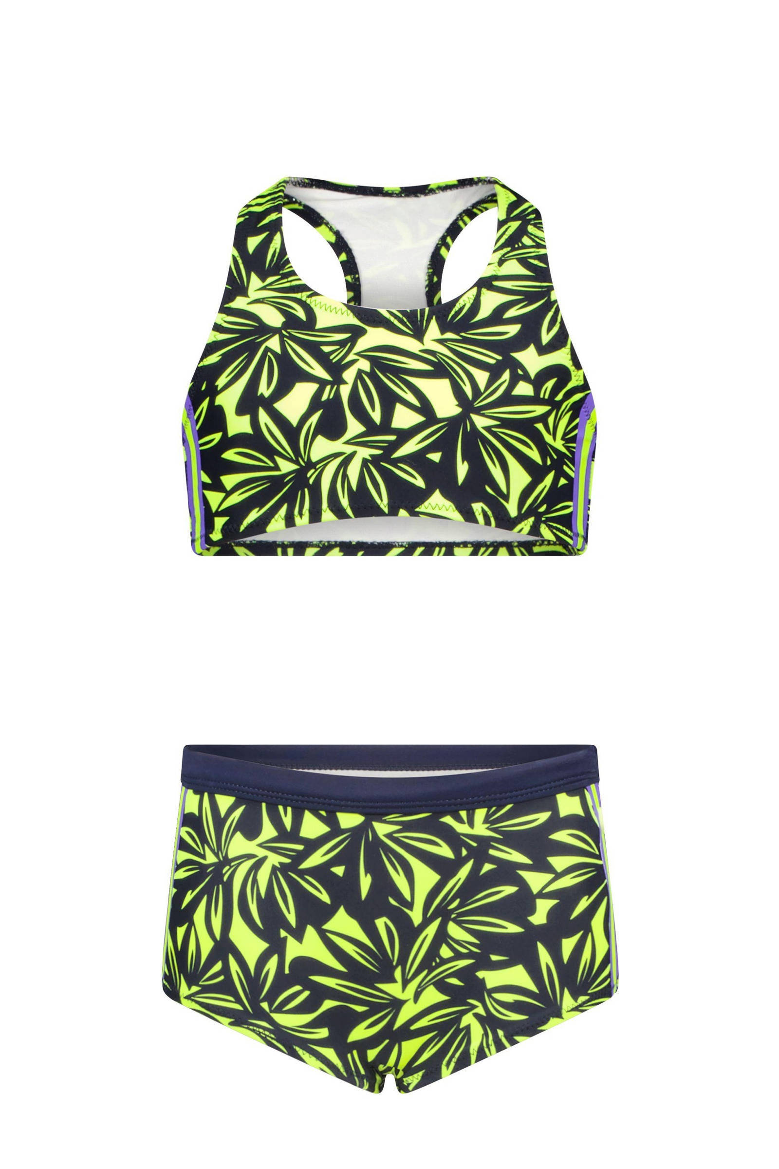 B.Nosy Crop Bikini B.Active Limegroen/donkerblauw | Kleertjes.com