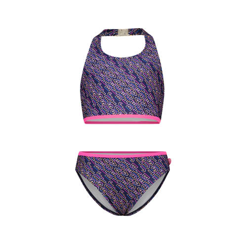 Just Beach crop bikini paars/roze Meisjes Gerecycled polyamide (duurzaam) - 128