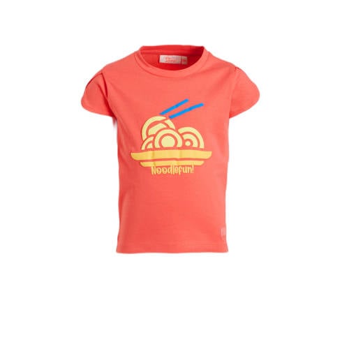 Orange Stars T-shirt Marina met printopdruk rood Meisjes Stretchkatoen Ronde hals