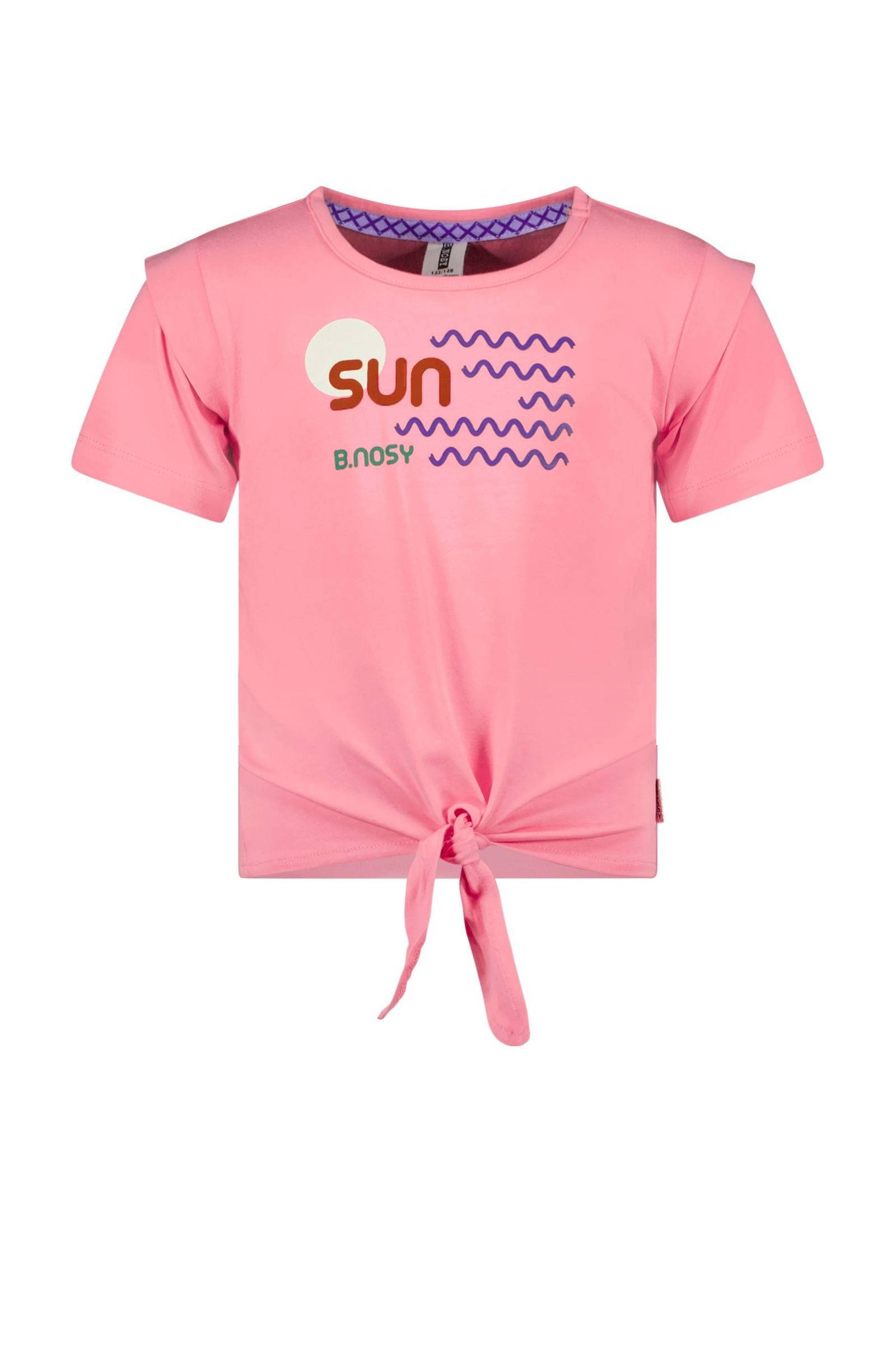 B.Nosy T-shirt B.Sunkissed Met Printopdruk Roze | Kleertjes.com