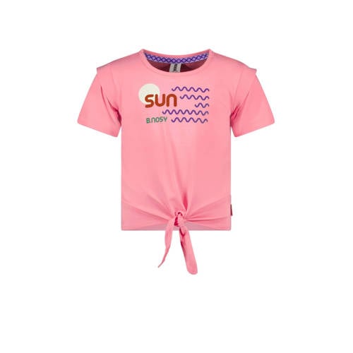 B.Nosy T-shirt B.Sunkissed met printopdruk roze Meisjes Stretchkatoen Ronde hals