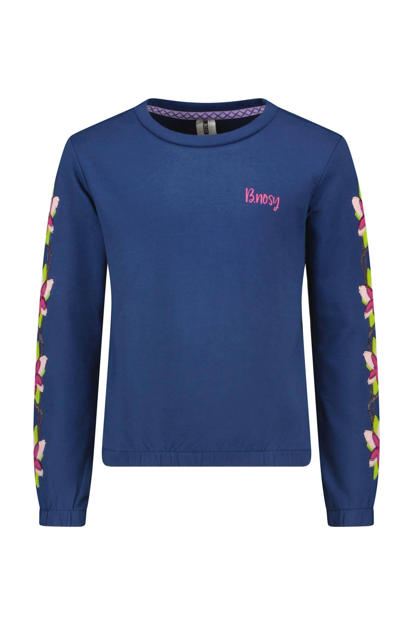 B.Nosy Sweater B.Belle Met Printopdruk Blauw | Kleertjes.com