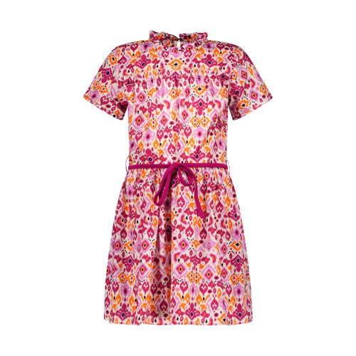 B.Nosy jurk B.Adorable met all over print fuchsia/multicolor Roze Meisjes Polyester Ronde hals - 116