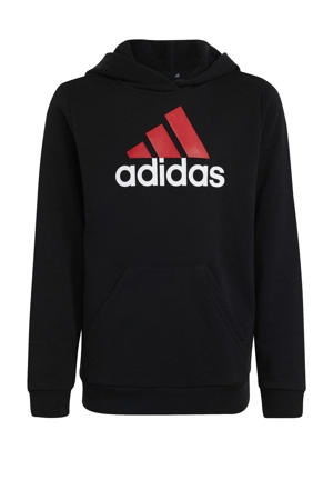 hoodie zwart/rood/wit