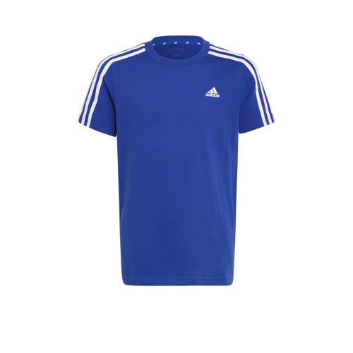 adidas Sportswear T-shirt kobalt/wit Blauw Jongens/Meisjes Katoen Ronde hals