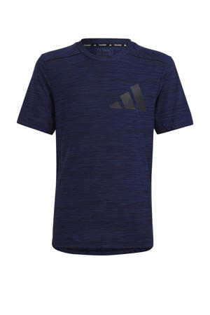   sport T-shirt donkerblauiw/zwart
