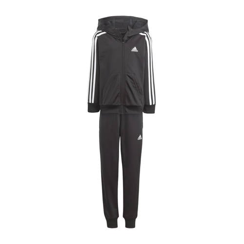 adidas Sportswear trainingspak zwart/wit Joggingpak Jongens/Meisjes Polyester Capuchon