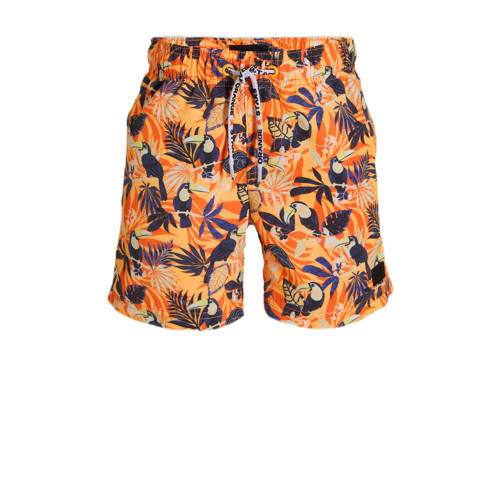Orange Stars zwemshort Machiel oranje Jongens Polyester All over print 