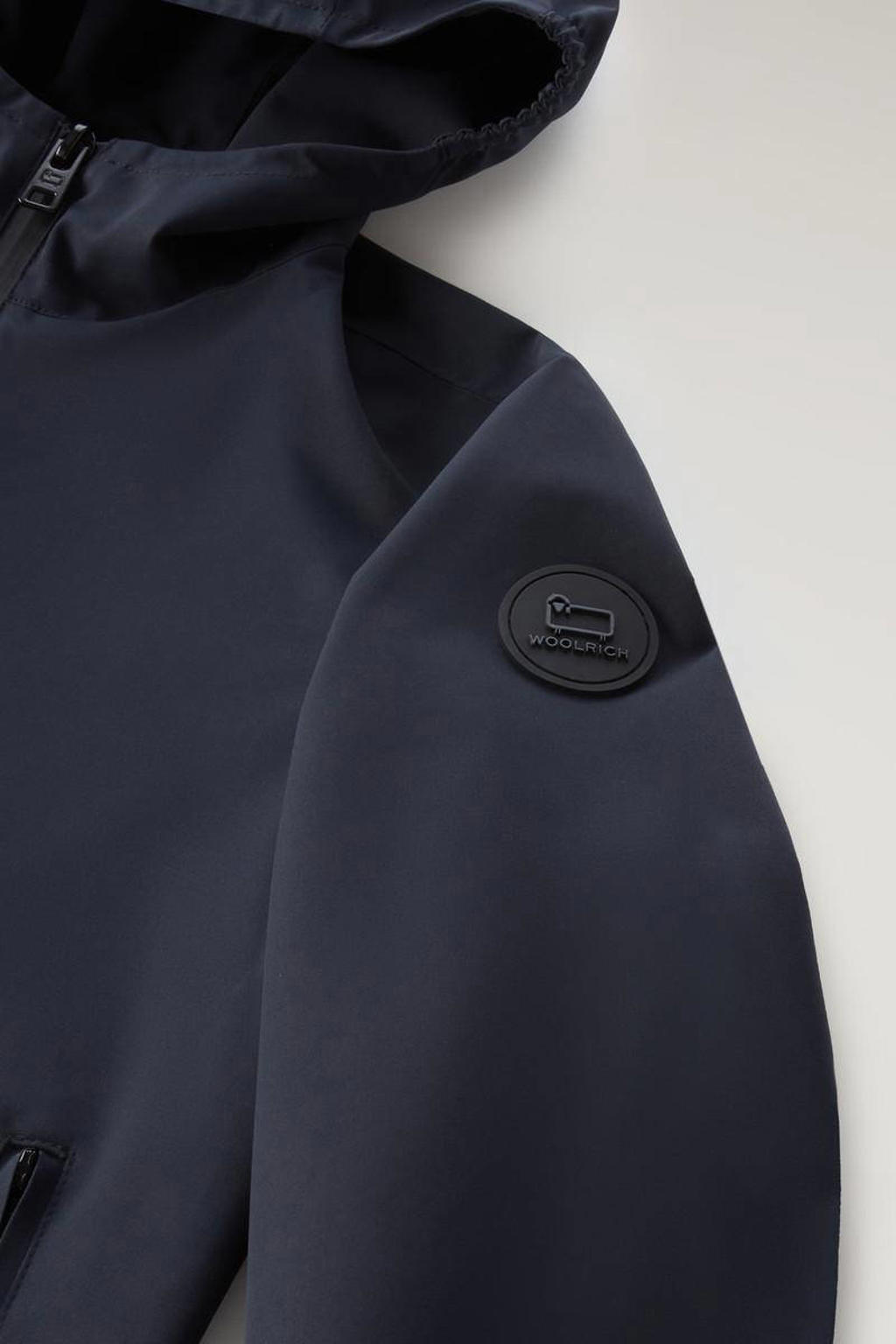 Woolrich zomerjas met all over print blauw