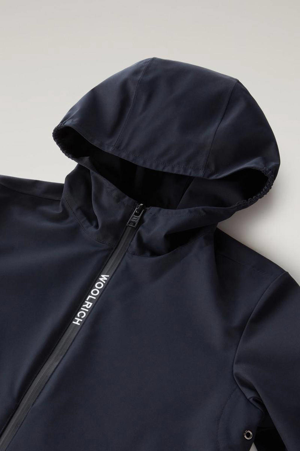 Woolrich zomerjas met all over print blauw