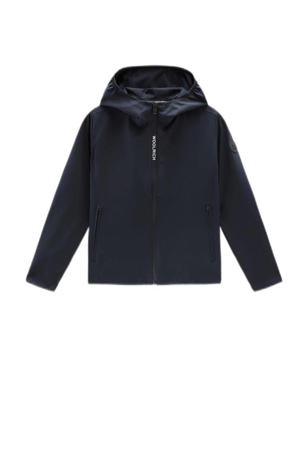 Woolrich zomerjas met all over print blauw