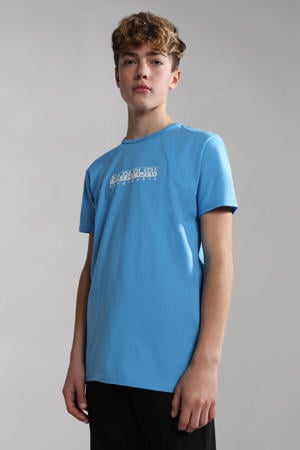 T-shirt K S-BOX SS 1 met logo b2c blue azure b2c