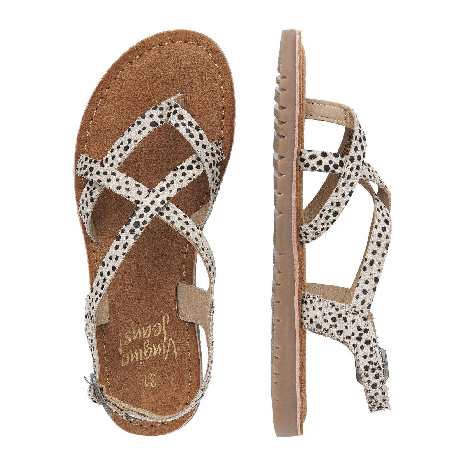 Sandalen met online dierenprint