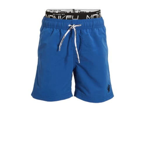 Me & My Monkey zwemshort Mario blauw Jongens Polyester Effen