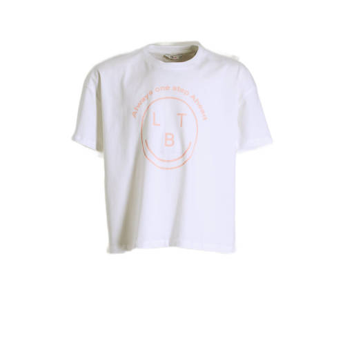 LTB T-shirt ROZEFE met printopdruk off white Wit Meisjes Katoen Ronde hals