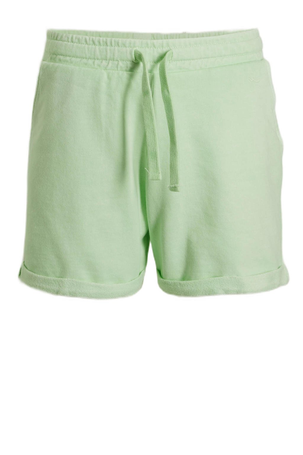 Groene meisjes LTB high waist loose fit casual short van katoen met elastische tailleband met koord