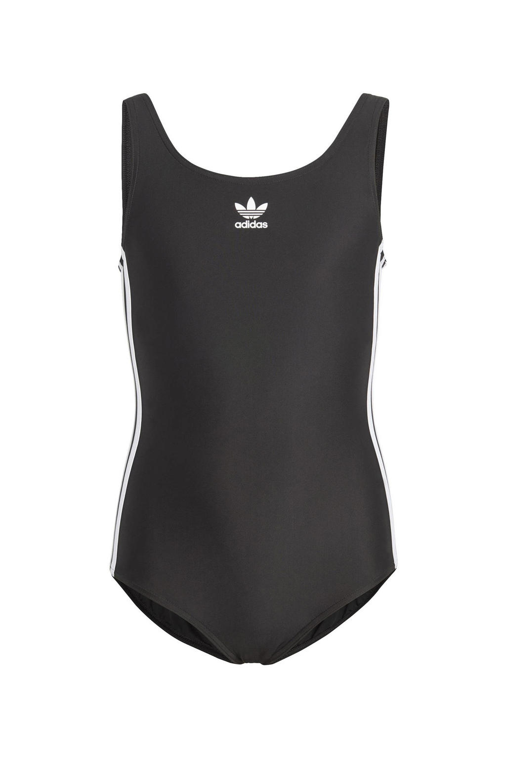 Zwarte meisjes adidas Originals badpak van katoen met effen