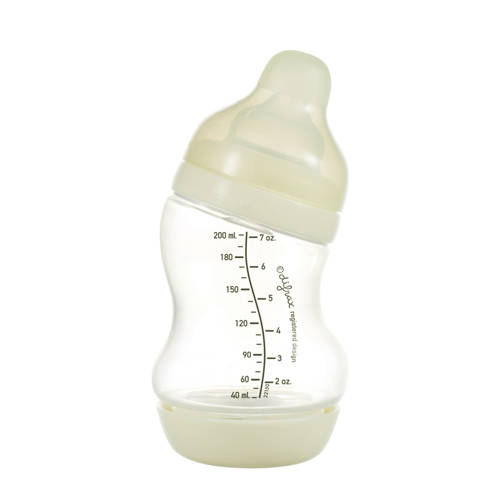 Difrax S-Babyfles Wide 200 ml Anti Koliek Beige