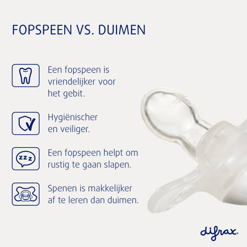 Difrax Natural Fopspeen 20+ Maanden Bruin 2 stuks