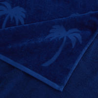thumbnail: BEACHWAVE strandlaken Palm (donkerblauw) (200x100 cm)
