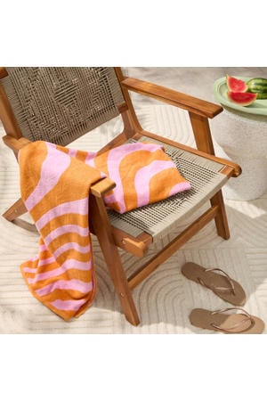 strandlaken Swirl - roze/oranje (velours) (180x100 cm)