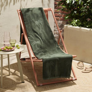 strandlaken Palm - donkergroen (velours) (200x100 cm)