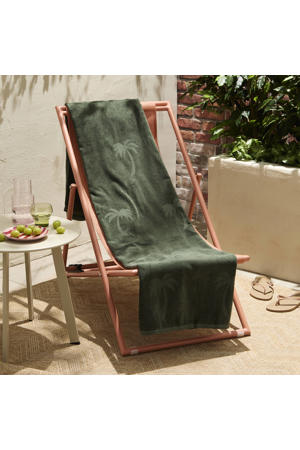 strandlaken Palm - donkergroen (velours) (200x100 cm)