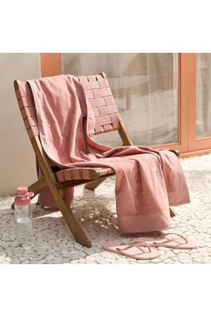 strandlaken Edge - roze (velours) (200x100 cm)