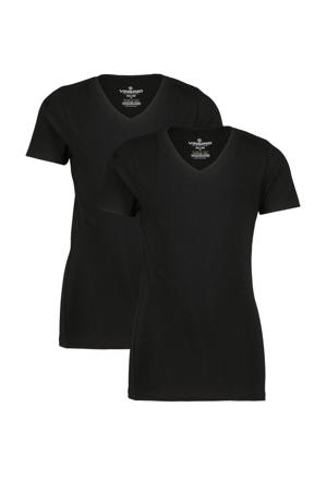 basic T-shirt - set van 2 zwart