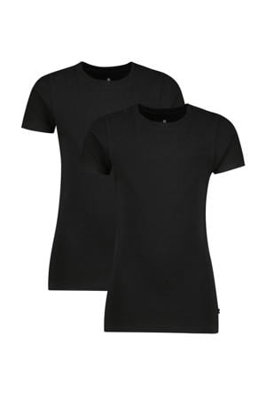 basic T-shirt - set van 2 zwart