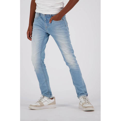 Vingino skinny jeans APACHE light vintage Blauw Jongens Stretchdenim Effen
