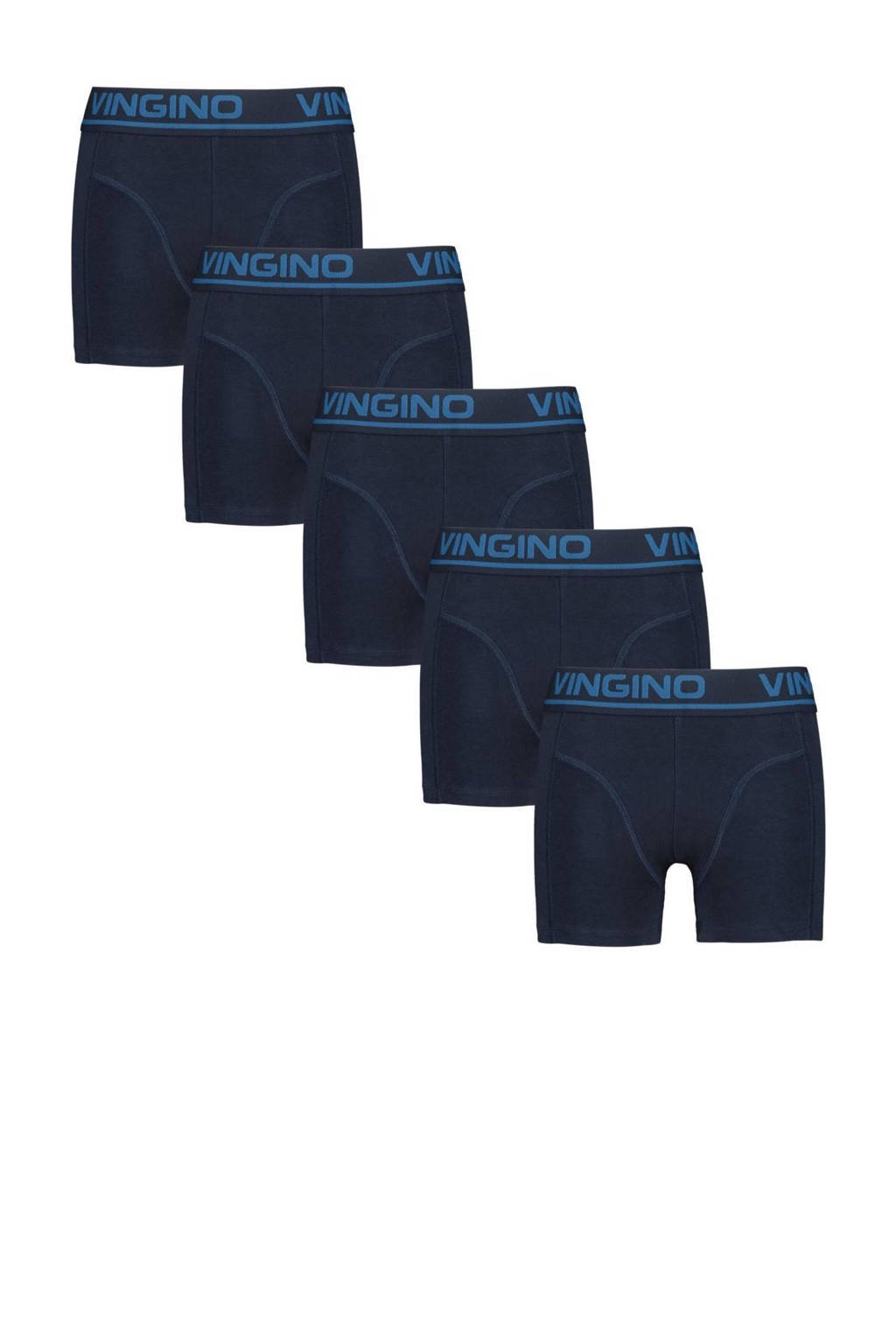 boxershort - set van 5 donkerblauw