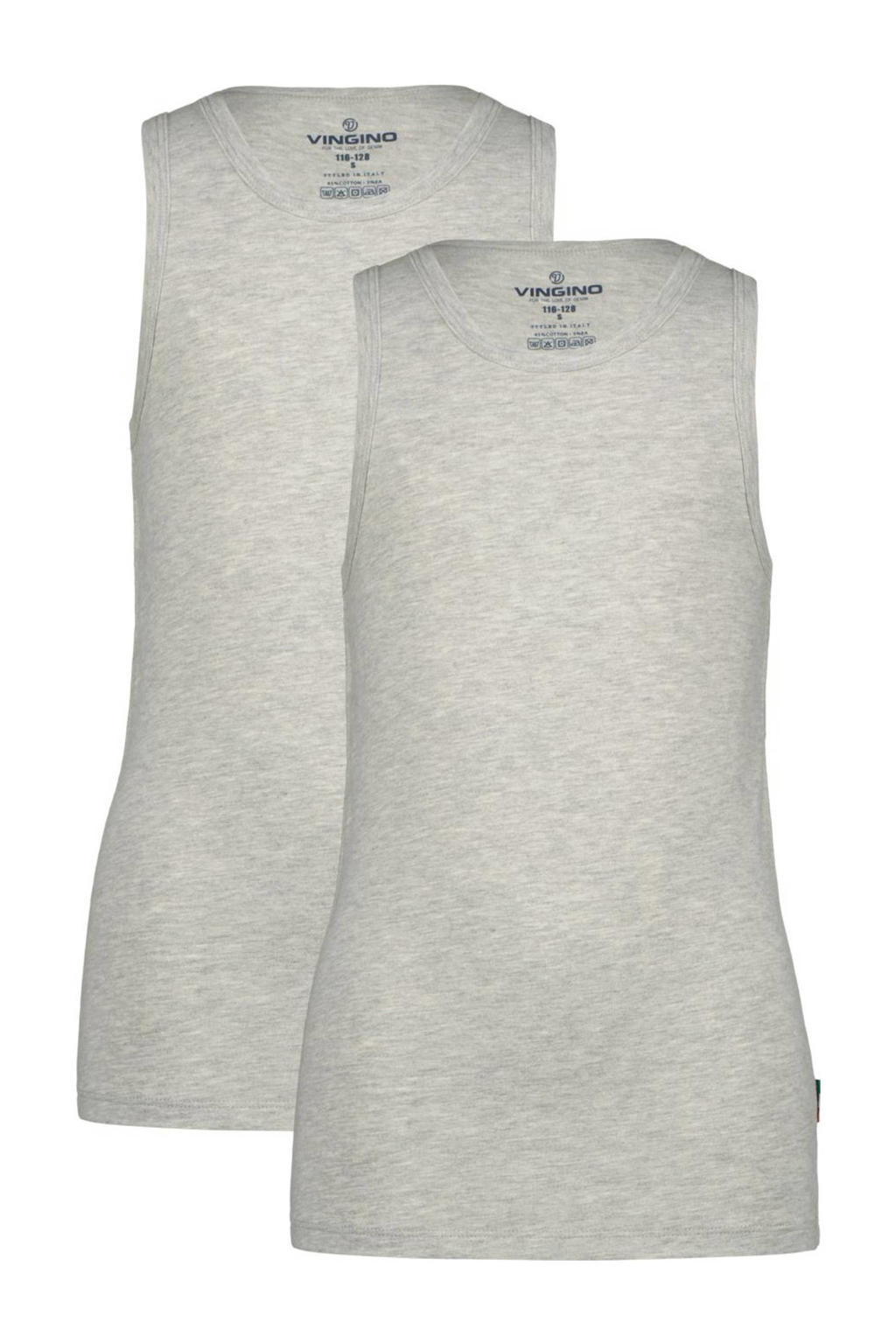 Vingino hemd - grijs melange (set van 2)