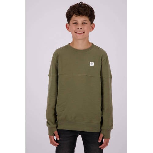 Vingino sweater army groen Effen