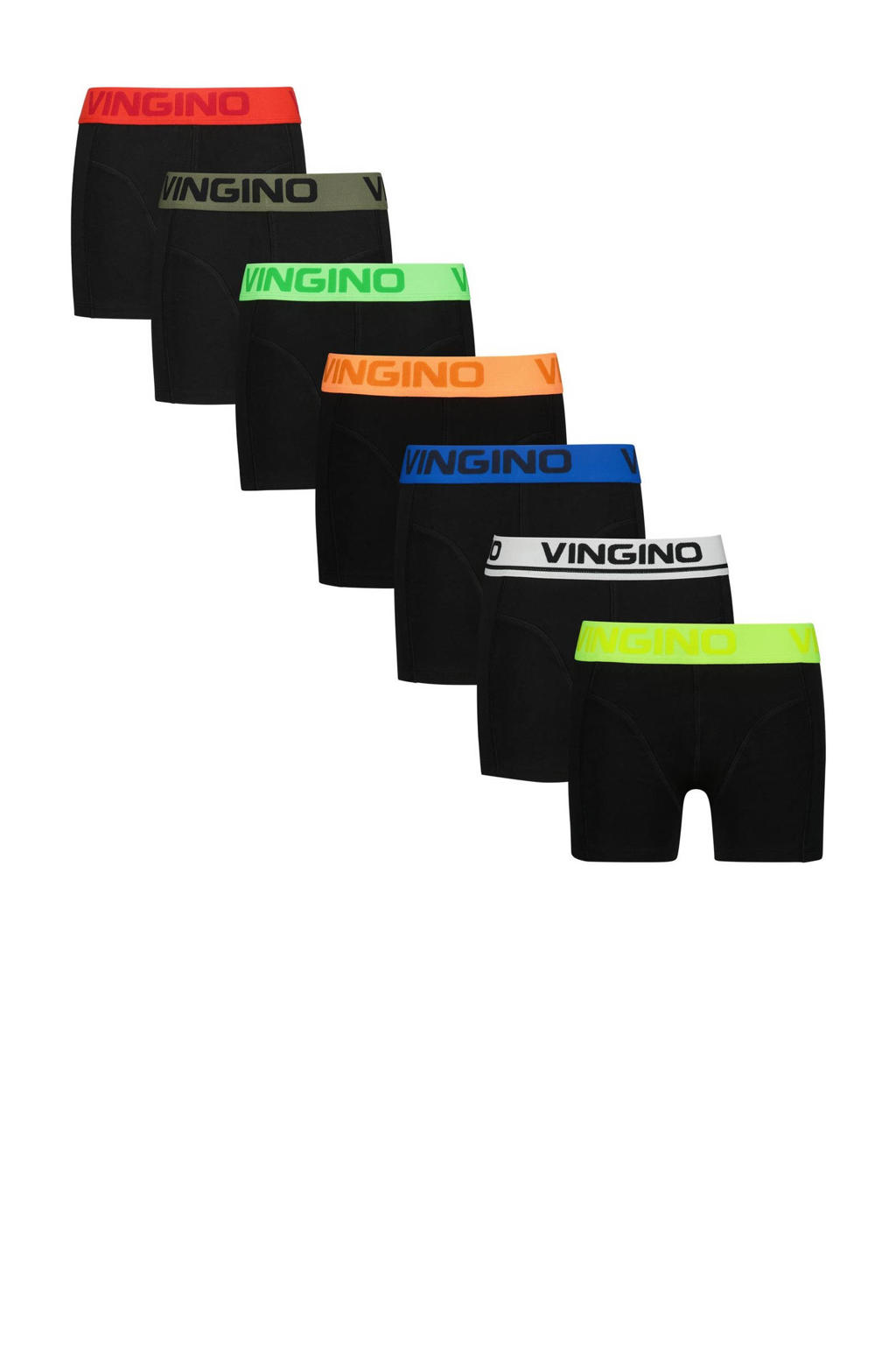 Vingino   boxershort - set van 7 zwart/multicolor