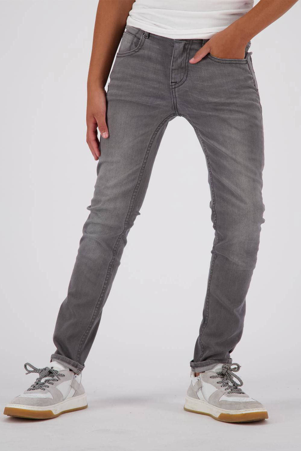 Jeans Vingino Diego Per Ragazzi, Colore Dark Grey Vintage, Chiusura Con Cerniera, 72% Cotone 27% Poliestere 1% Elastan, Lavabili In Lavatrice