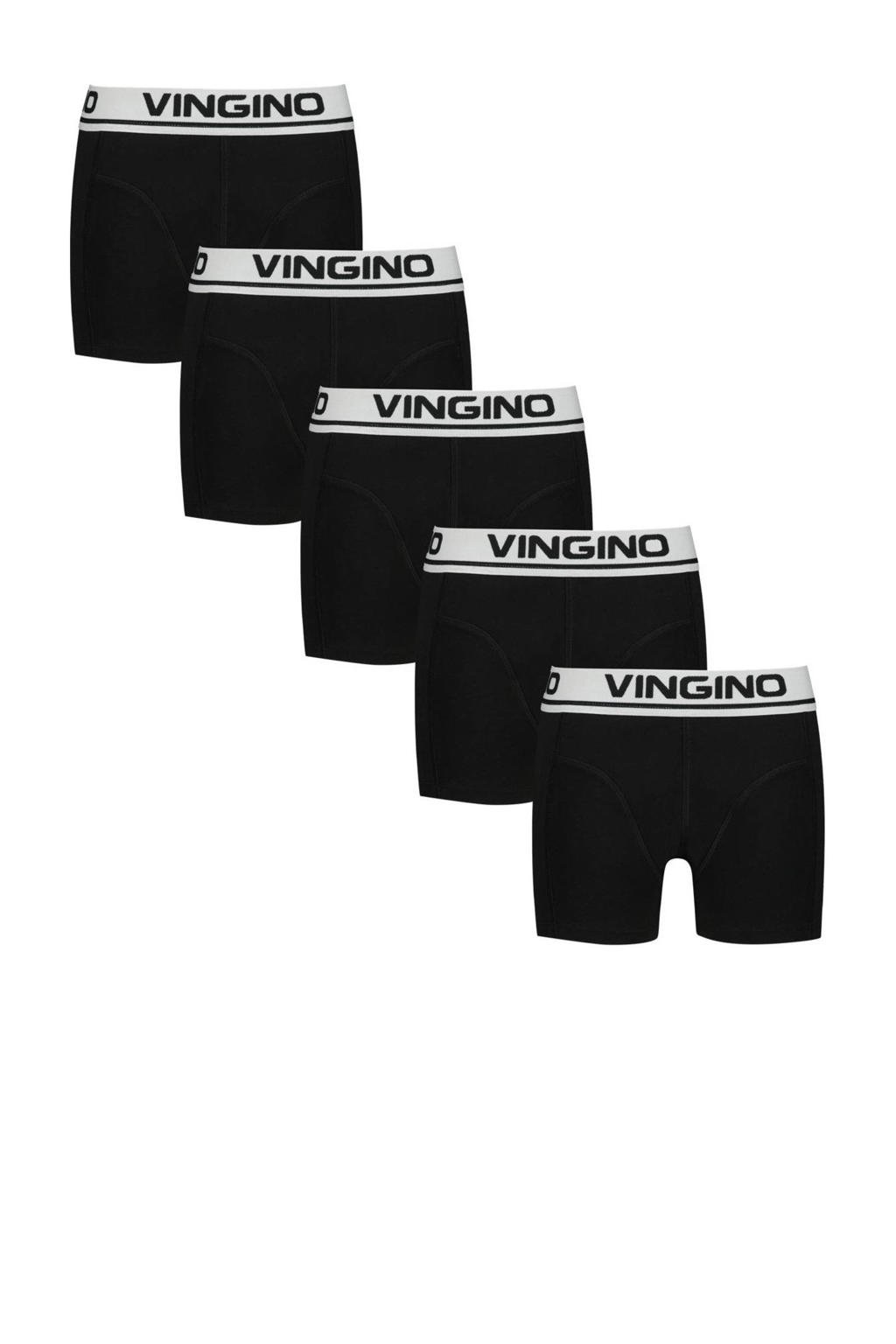 Vingino   boxershort - set van 5 zwart