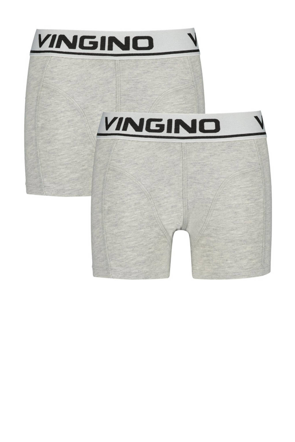 boxershort - set van 2 grijs melange