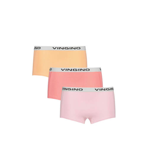 Vingino shorts - set van 3 roze/koraalroze/geel Slip Meisjes Stretchkatoen