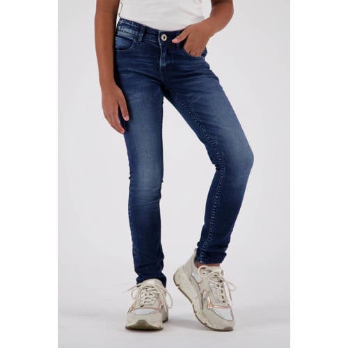 Vingino super skinny jeans BETTINE dark used Blauw Meisjes Stretchdenim